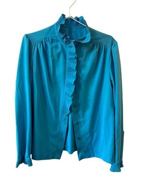 Vintage Blouse with Pleated Collar